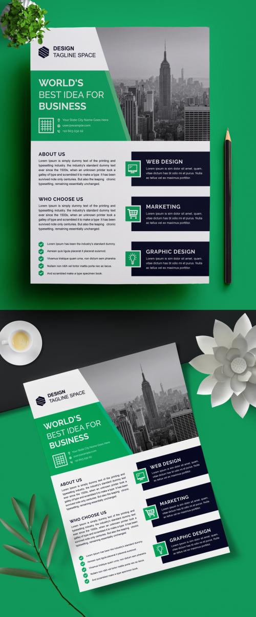 Flyer Layout with Photo Background Area 461334190