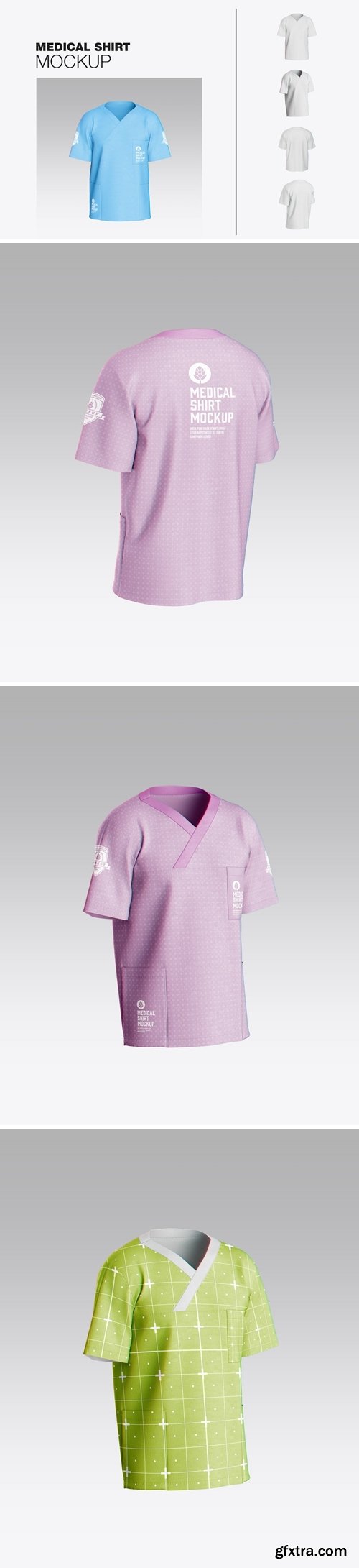 Set Unisex Medical Shirt Mockup TGDMT3Z