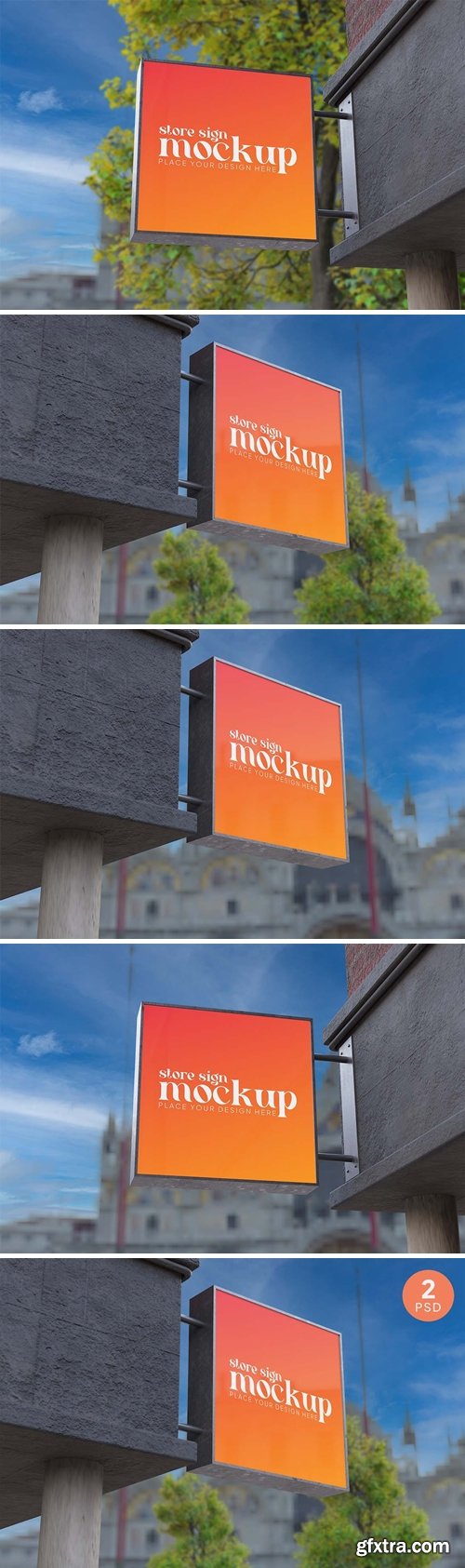 Square Store Sign Mockup G48STEK Square Store Sign Mockup G48STEK