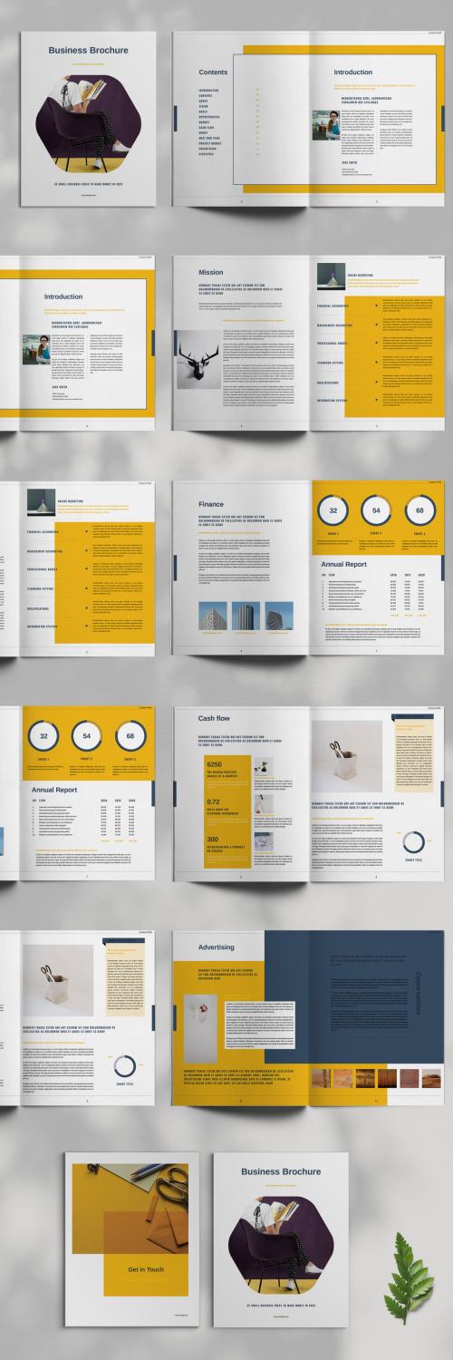 Yellow Business Brochure Layout 461123416
