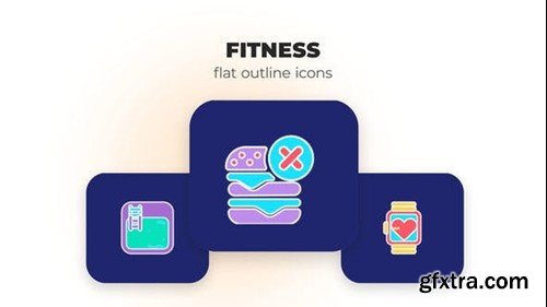 Videohive Fitness - Flat Outline Icons 45844644 Videohive Fitness - Flat Outline Icons 45844644