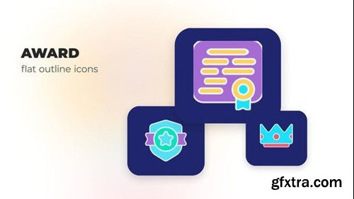 Videohive Award - Flat Outline Icons 45842823 Videohive Award - Flat Outline Icons 45842823