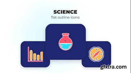 Videohive Science - Flat Outline Icons 45847985 Videohive Science - Flat Outline Icons 45847985