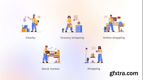 Videohive Online Shopping - Cartoon People Concepts 45848809