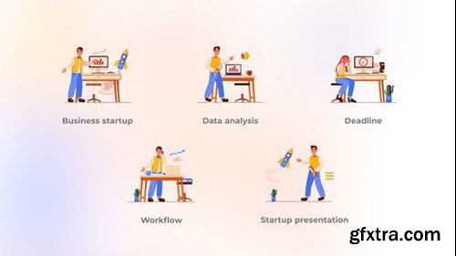 Videohive Business Startup - Cartoon People Concepts 45848743