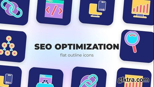 Videohive SEO optimization - Flat Outline Icons 45848035
