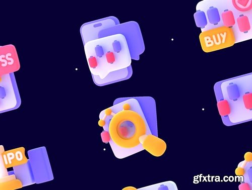 UNIXX - Stock Market Element 3D