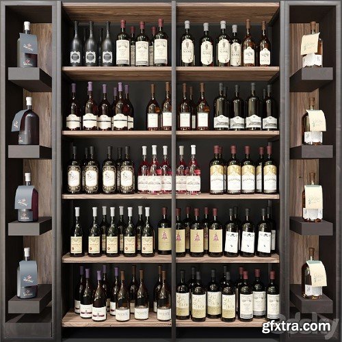 Wine Cabinet With Collection Wine 9
