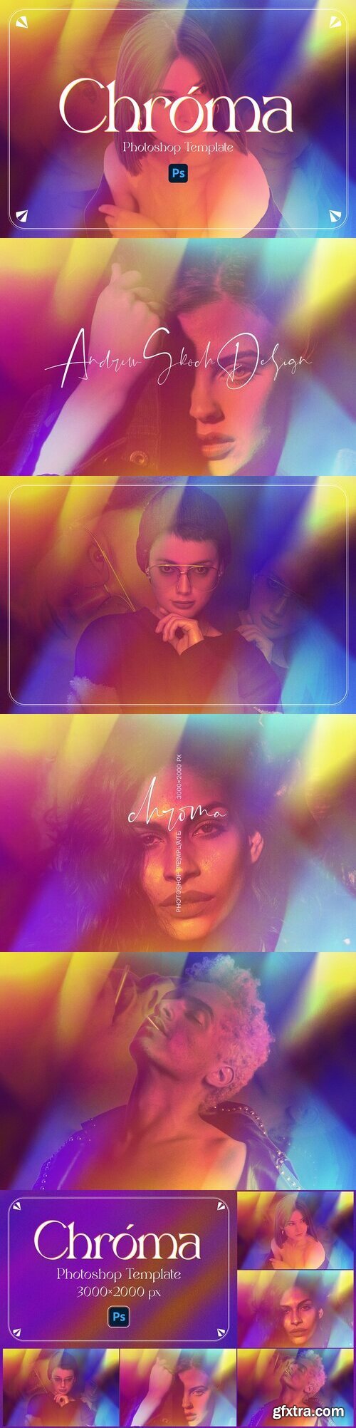 Creativemarket - Chromatic Effect Photoshop Template 16533000