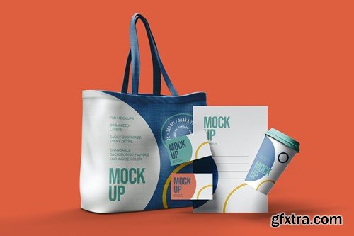 Tote Bag, business card and paper cup EF46J8Z Tote Bag, business card and paper cup EF46J8Z
