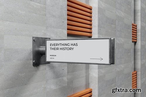 Store Sign board Wall Rectangle Mockup BMW5KFP Store Sign board Wall Rectangle Mockup BMW5KFP