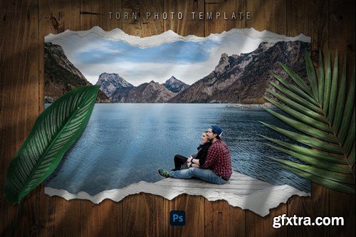 Torn Photo Template 2H8T8AP Torn Photo Template 2H8T8AP