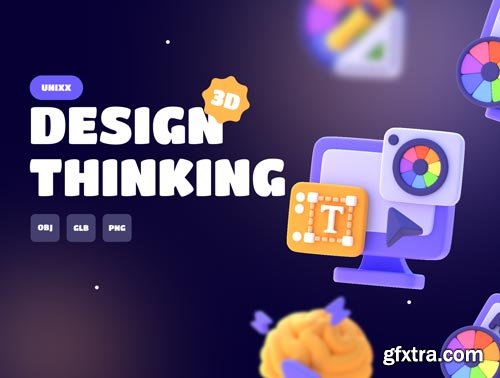 UNIXX - Design Thinking Element 3D Ui8.net