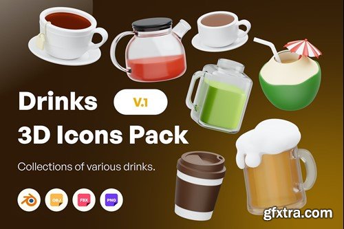 Drinks 3D Icon 5LKPBT6