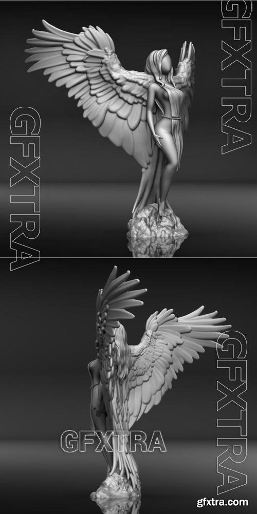 Ethereal Angel Statue &ndash; 3D Print Model