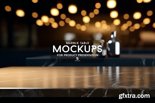 Empty Marble Table Product Mockup - Placement TAXY5VS Empty Marble Table Product Mockup - Placement TAXY5VS