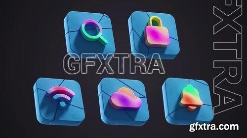 3D Neon Icon Pack 1551969