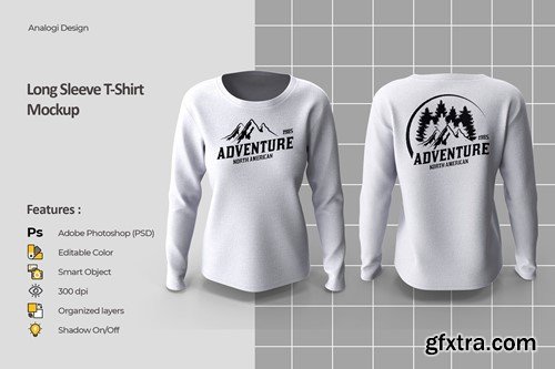 Long Sleeve T-Shirt Mockup GWKGW4G Long Sleeve T-Shirt Mockup GWKGW4G