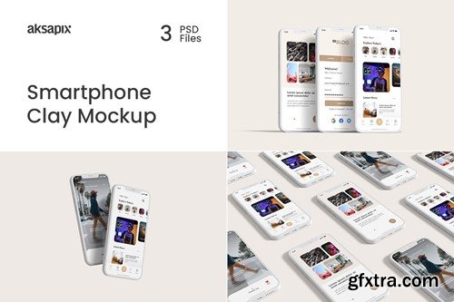 Smartphone Clay Mockup LD95W4B Smartphone Clay Mockup LD95W4B