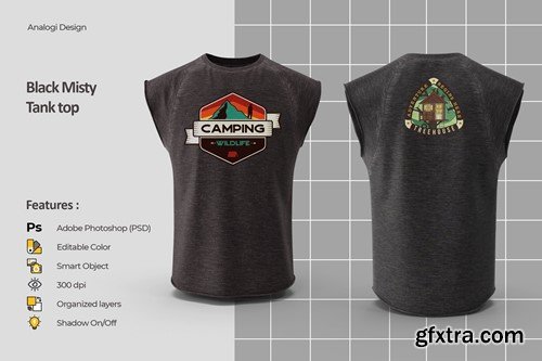 Black Misty Tank Top 23SZA96 Black Misty Tank Top 23SZA96