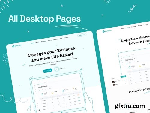 StaticSoft Saas Platform Website Template Ui8.net