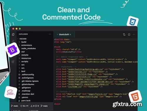 StaticSoft Saas Platform Website Template Ui8.net