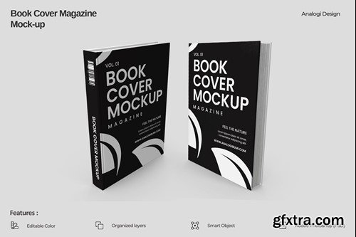 Book Cover Magazine Mock-up CEJLZ6B Book Cover Magazine Mock-up CEJLZ6B