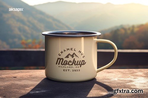 Enamel Mug Mockup K23T72P Enamel Mug Mockup K23T72P