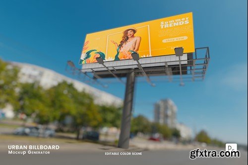 Day And Night Urban Billboard Mockup NRT7792 Day And Night Urban Billboard Mockup NRT7792