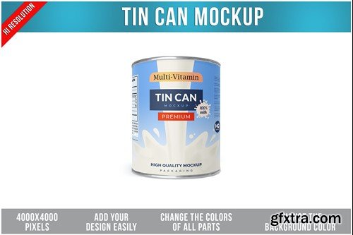 Tin Can Mockup 95LPLJF Tin Can Mockup 95LPLJF