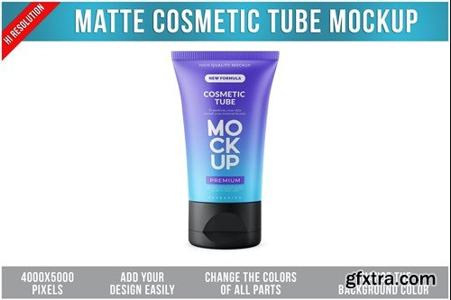 Matte Cosmetic Tube Mockup 8P2S636 Matte Cosmetic Tube Mockup 8P2S636