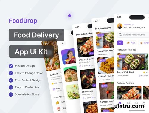FoodDrop - Food Delivery UI KIT Ui8.net