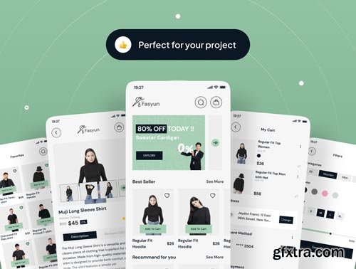 FASYUN - Fashion Mobile App UI Kit Ui8.net