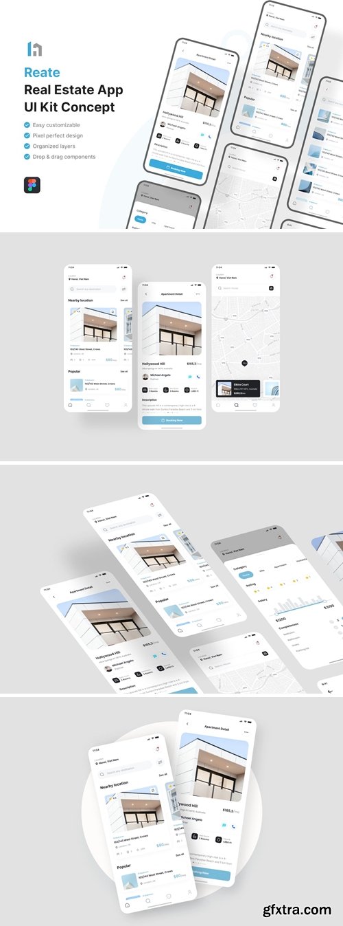 Reate - Real Estate Mobile App UI Kit F3FHE3W Reate - Real Estate Mobile App UI Kit F3FHE3W