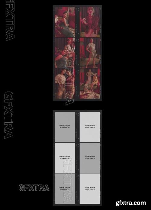 Analog Film Frame Photo Effect Mockup Template 545341799