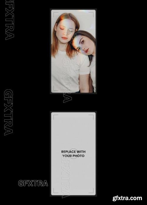 Analog Film Frame Photo Effect Mockup Template 545341425