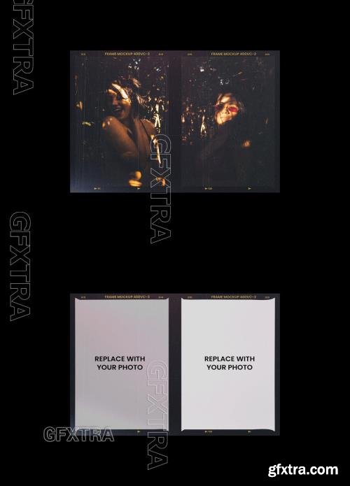 Analog Film Frame Photo Effect Mockup Template 545341070