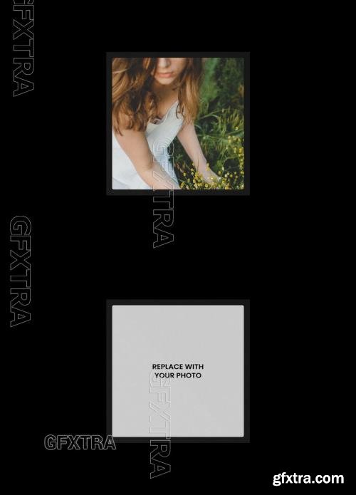 Analog Film Frame Photo Effect Mockup Template 545340619