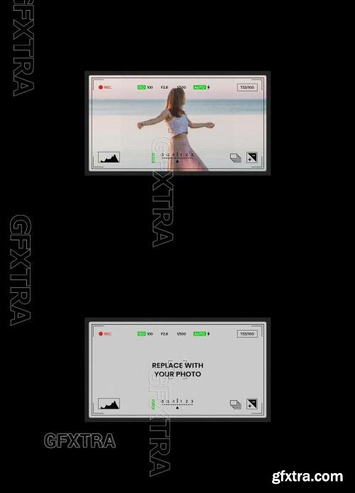 Analog Film Frame Photo Effect Mockup Template 545340315