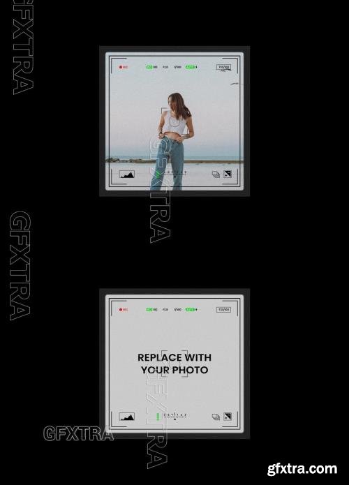 Analog Film Frame Photo Effect Mockup Template 545340174