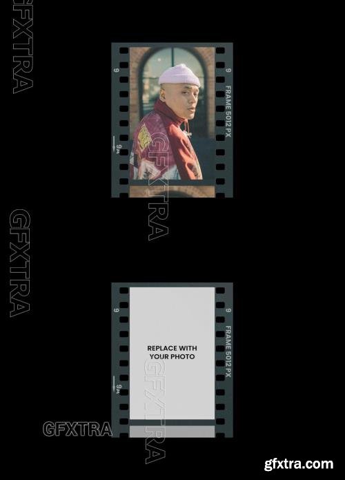 Analog Film Frame Photo Effect Mockup Template 545339338