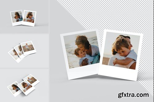 Realistic Polaroid photo frame mockup ZB5L76T Realistic Polaroid photo frame mockup ZB5L76T