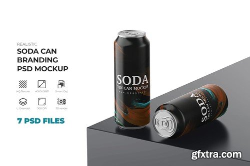 Aluminum Tin Soda Can Mockup for Cold Drinks Brand H98W8J9 Aluminum Tin Soda Can Mockup for Cold Drinks Brand H98W8J9