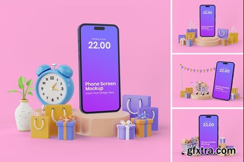 Phone Mockup Shopping Scene SJASE9T