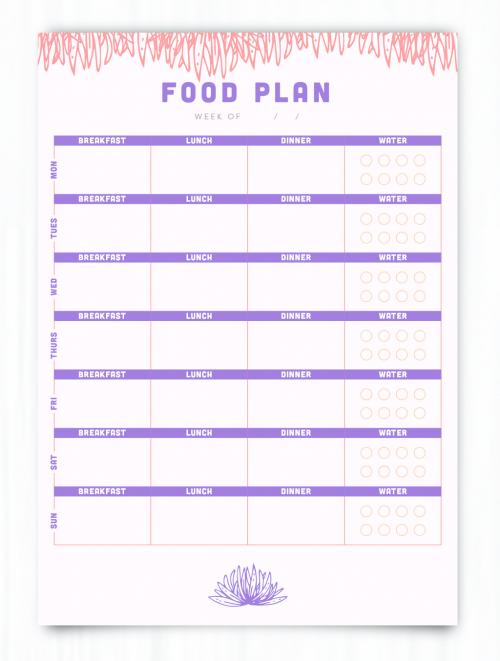 Weekly Food Planner Layout 2 164322238