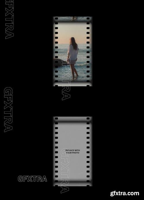 Analog Film Frame Photo Effect Mockup Template 545342170