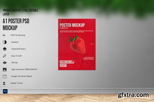 A1 Poster PSD Mockup AUWXTJ8