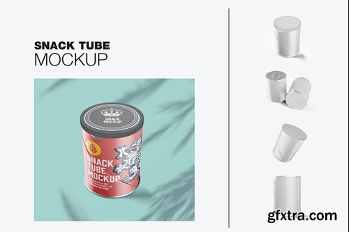 Set Short Snack Tube Mockup A9FSB6D Set Short Snack Tube Mockup A9FSB6D