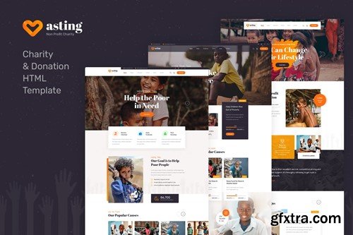 Asting - Charity & Donation HTML Template Y646FPX