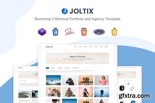 Joltix - Minimal Portfolio & Agency Template NFJ8YZT